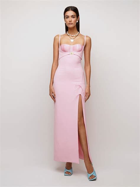 versace dress pink long sleeve|gianni Versace dresses.